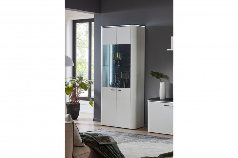 Wave-living von IDEAL Möbel - Wohnwand in Weiß und Marmor