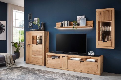 Esberg von IDEAL Möbel - Wohnwand Artisan Eiche und Schieferoptik