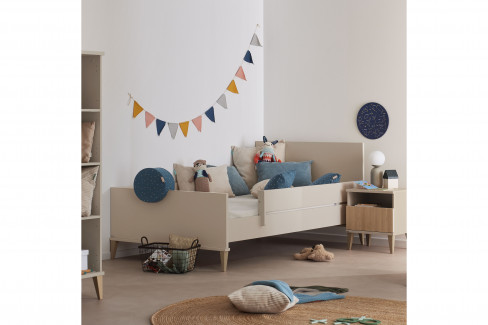 Jonte von Paidi - Nachtkonsole cashmere-beige - Stripy-Light-Oak