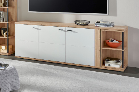 Modica von IDEAL Möbel - Wohnwand Eiche Artisan/ modern white