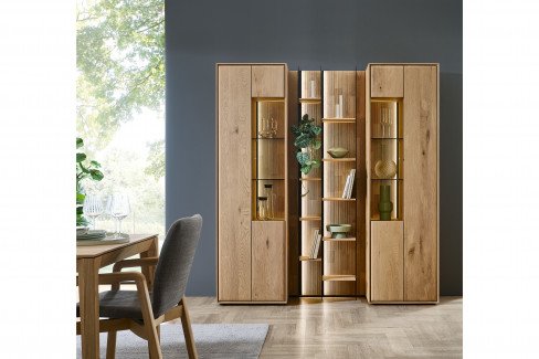 Vala von Hartmann - Wohnwand V20 aus massiver Kerneiche natur