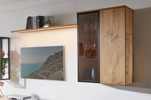 Tessaro-living von Schösswender - Hängeschrank TE 32OR Risseiche/ Samtlack