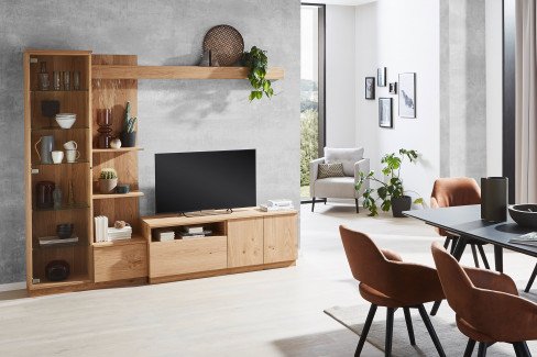 Tessaro-living von Schösswender - Hängeschrank TE 32OR Risseiche/ Samtlack