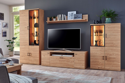 Olsberg von IDEAL Möbel - Wohnwand Eiche Gustavson