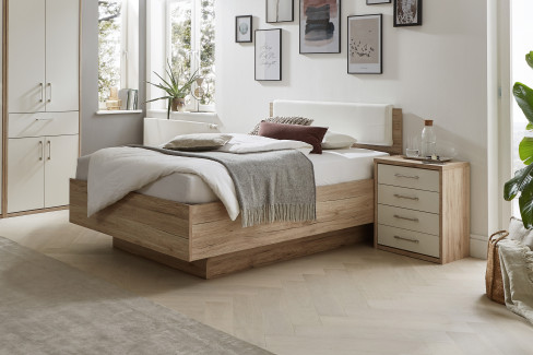 Achat Komfort von Priess - Schwebetürenschrank weiß/ Artisan-Eiche