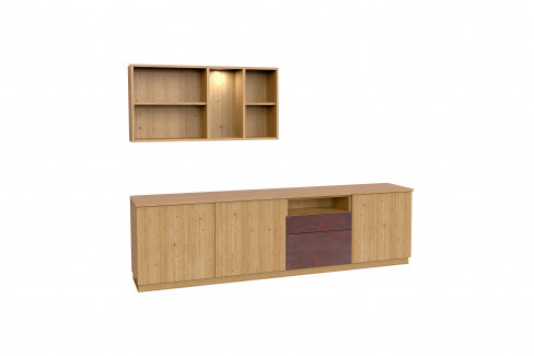 Tessaro-living von Schösswender - Hängeschrank TE 32OR Risseiche/ Samtlack