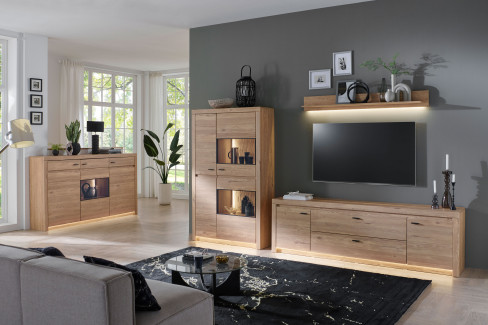 Winston von IDEAL Möbel - Wohnwand Eiche Gustavson