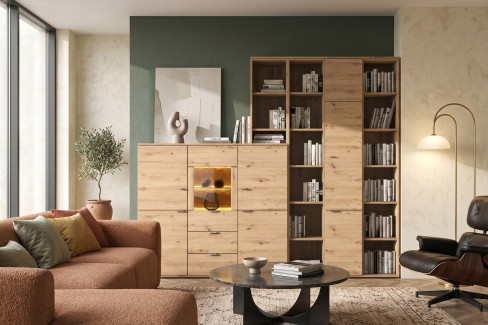 Alpha-living von RMI Möbel - Wohnwand A2402-36 Alteiche