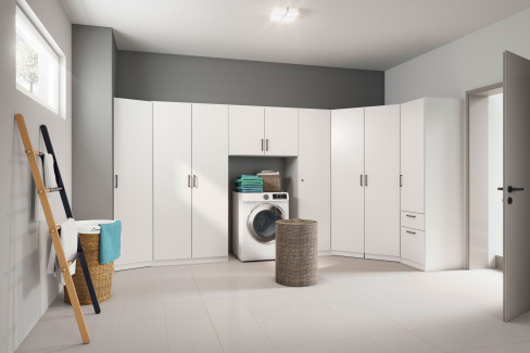Allrounder von Rauch Blue - Apartmentmöbel grau-metallic - weiß