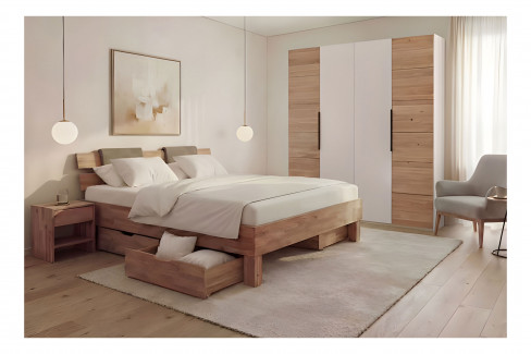 Jasper & Tom von Elfo Möbel - Schlafzimmer kaschmir - Eiche massiv