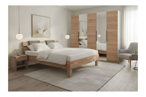 Jasper & Tom von Elfo Möbel - Schlafzimmer kaschmir - Eiche massiv