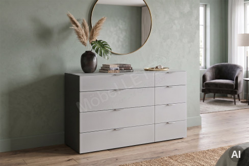 Nachttisch Typ 01 von JUTZLER - Nachtkommode weiß - Mattglas weiß