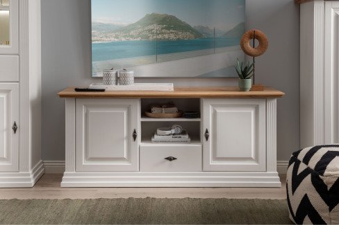 WZ-0622 von GK Möbelvertrieb - Couchtisch Kiefer weiß/ Eiche