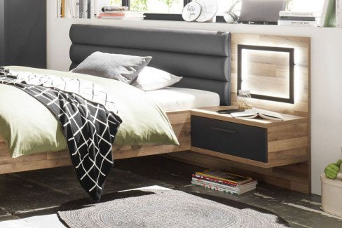 Dallas von POL Power - Jugend-Wangenschreibtisch graphit - Montana Oak