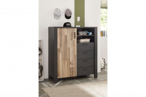 Dallas von POL Power - Jugend-Wangenschreibtisch graphit - Montana Oak