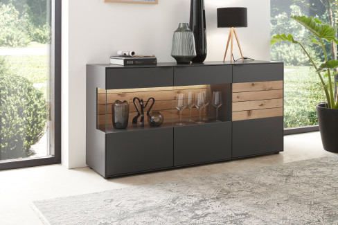 WM 2380 von Wöstmann - Sideboard in Lack graphitgrau