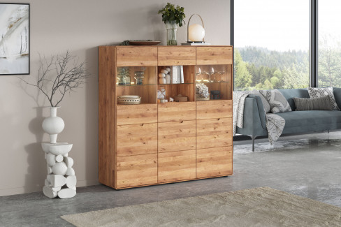 WZ-0663 von GK Möbelvertrieb - Highboard II aus Wildeiche