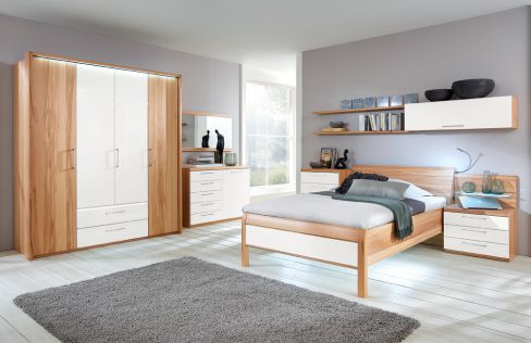 Bettensystem Comfort Plus von MONDO - Bett Kernbuche - weiß