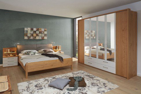 Bettensystem Comfort Plus von MONDO - Bett Kernbuche - weiß