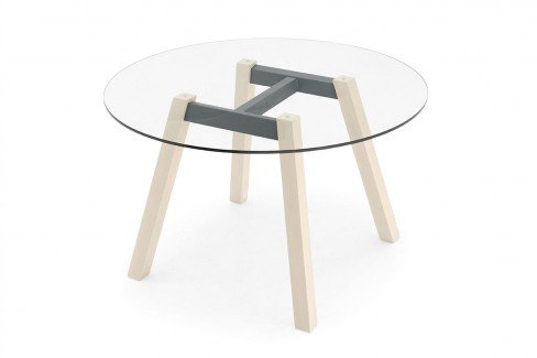 connubia by calligaris Esstisch T-Table Klarglas/ grau | Möbel Letz