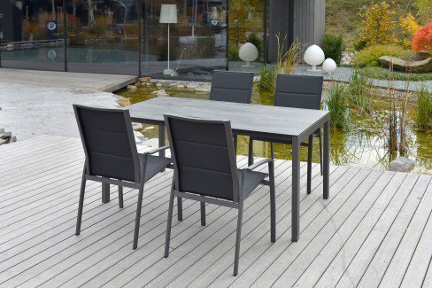 SIT Mobilia Gartentisch Ventura Aluminium/ Keramikplatte in Dark night