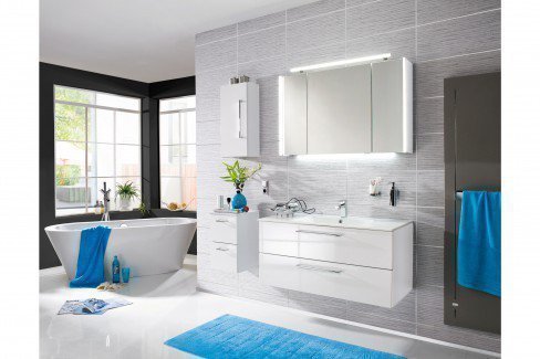 Fresh von puris - Badezimmer in Quarzgrau & Polarweiß