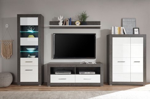 Etero von Kollektion Letz - Lowboard 88 i8 EO 31 in Weiß Hochglanz