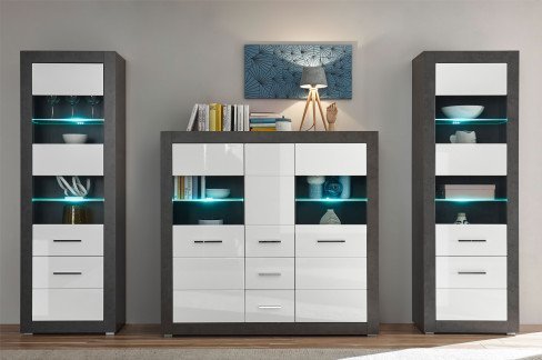 Etero von Kollektion Letz - Lowboard 88 i8 EO 31 in Weiß Hochglanz