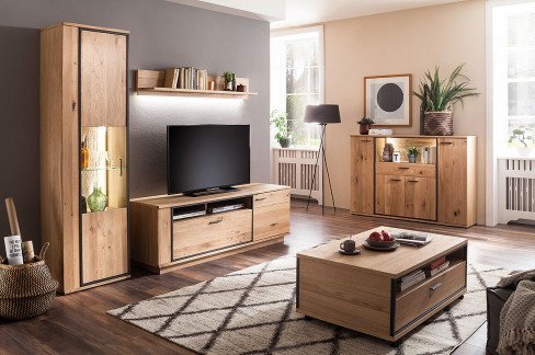 Campinas von MCA - Sideboard Eiche bianco/ Asteiche bianco