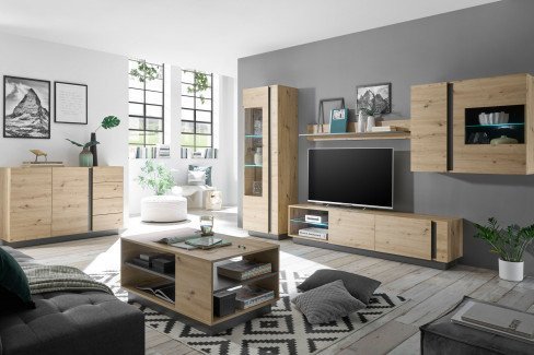 Clair von Kollektion Letz - Wohnwand 9WiV21 in Weiß