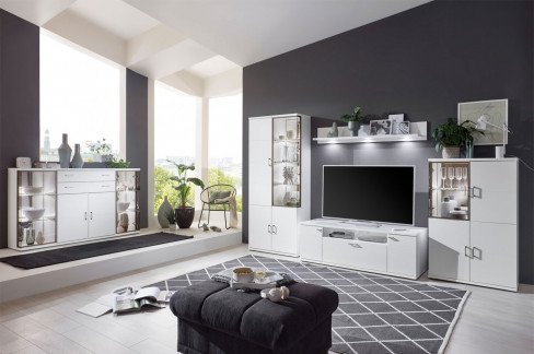 Bachsa von IDEAL Möbel - Wohnwand K200 weiß
