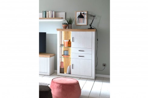Calva 1053 von MCA furniture - Couchtisch Pinie Aurelio/ Grandson Oak