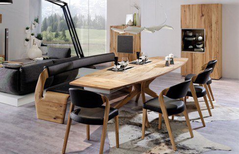 Esszimmer V-Alpin Eiche Altholz/ testa di moro von Voglauer | Möbel