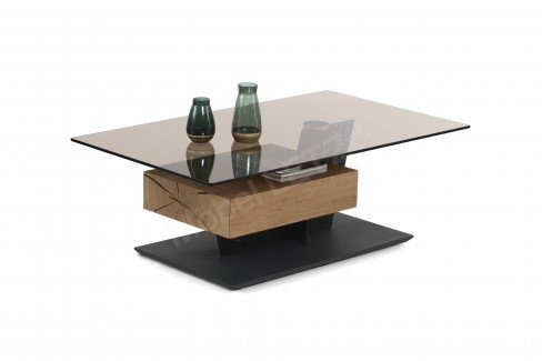 Caya von Hartmann - Wohnwand 24 W Kerneiche gebürstet/ weiß