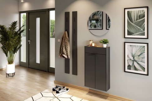 GW-Ameca von Germania - Garderobe in Grau / Navarra Eiche