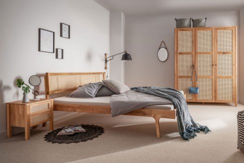 Fanǿ von Cinall - Schlafzimmer aus massiver Eiche mit Geflecht-Akzenten