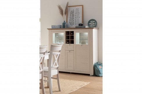 Marbella von LIV'IN - Sideboard 44-307-F3 in Pinie weiß