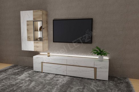 Vtektura living von Voglauer - Highboard Wildeiche rustiko/ Firneis dark