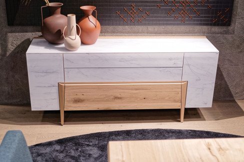 Vtektura living von Voglauer - Highboard Wildeiche rustiko/ Firneis dark