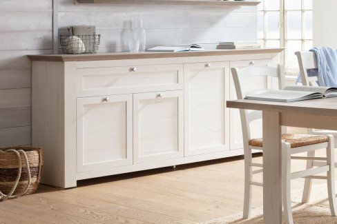 Marbella von LIV'IN - Sideboard 44-307-F3 in Pinie weiß