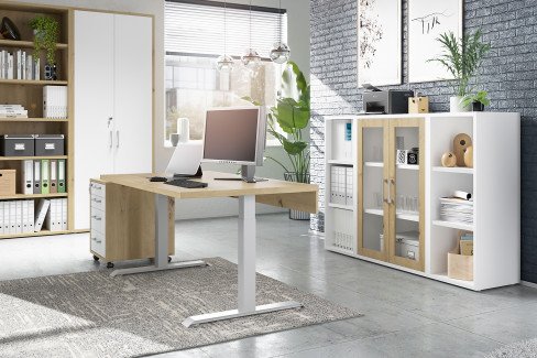 Big Profi Office von Mäusbacher - Highboard mit abschließbaren Türen