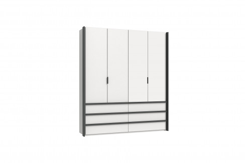 Oxford von Wimex - Falttürenschrank 4-türig weiß