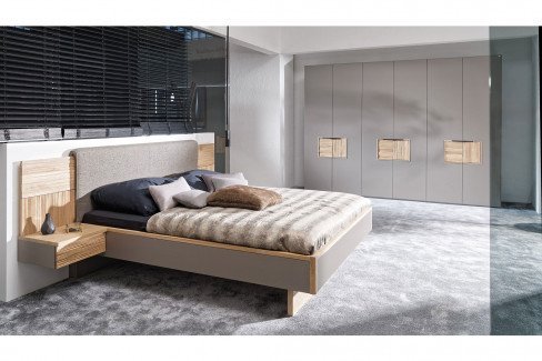 V/lacera sleeping von Voglauer - Kommode mit Kleiderständer taupe - Eiche