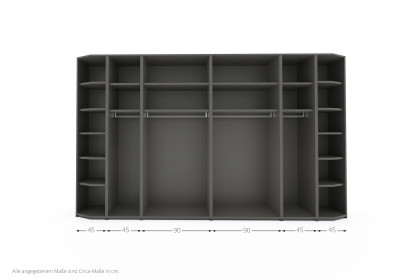 Siena von Rietberger - Kleiderschrank schiefergrau 8-türig