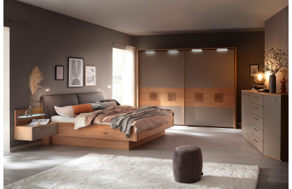 Multiline von SCHÖNER WOHNEN - Schlafzimmer-Set 4-teilig in Balkeneiche - Taupe
