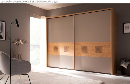 Multiline von SCHÖNER WOHNEN - Schlafzimmer-Set 4-teilig in Balkeneiche - Taupe