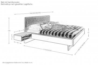 V/lacera sleeping von Voglauer - Schlafzimmer Lack taupe - Wildeiche