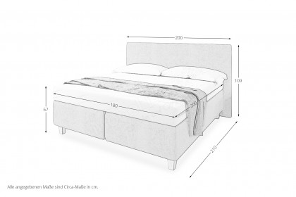 Aktionsbett von Abrilux - Boxspringbett hellgrau