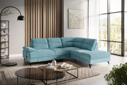 Flavia von COTTA - Eckgarnitur rechts turquoise