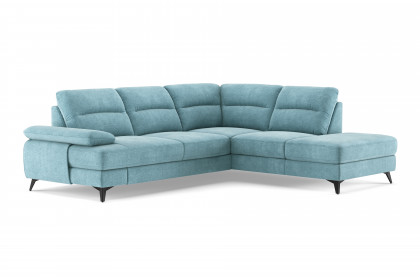Flavia von COTTA - Eckgarnitur rechts turquoise